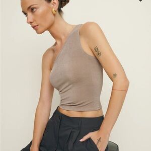 NWT Reformation Maddie Knit Top in Taupe